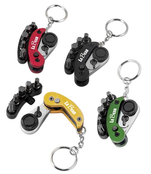 LABEAR - Green Mini Folding Ratchet Screwdriver Set, 72-Tooth Reversible Pocket Ratchet Wrench with Magnetic, EDC Keychain Tool with 5pcs Bits (H4 H5 H6 T25 T30) for Bike, Car, Home Repair