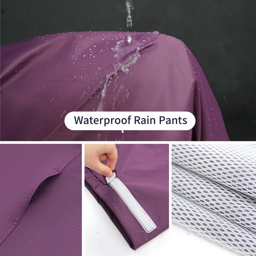 RAINFREEM Rain Suit for Men & Women，Waterproof Rain Jacket & Trouser Suit with Reflective Strip,All-Sport Raincoat Anti-storm