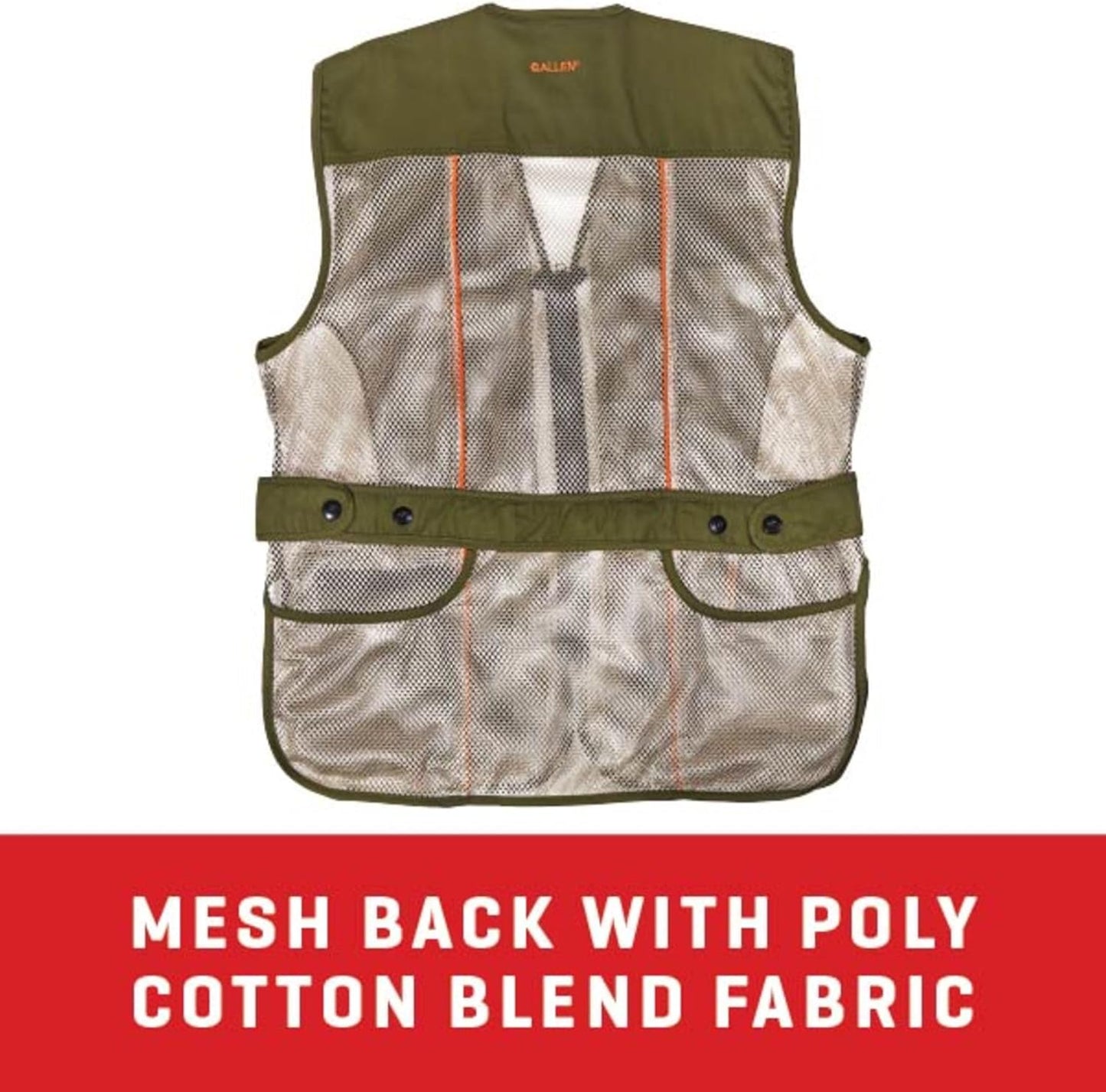 Allen Company Ace Shooting Range Vest with Moveable Shoulder Pad - Shooting Apparel for Adults - Medium/Large - Olive/Tan