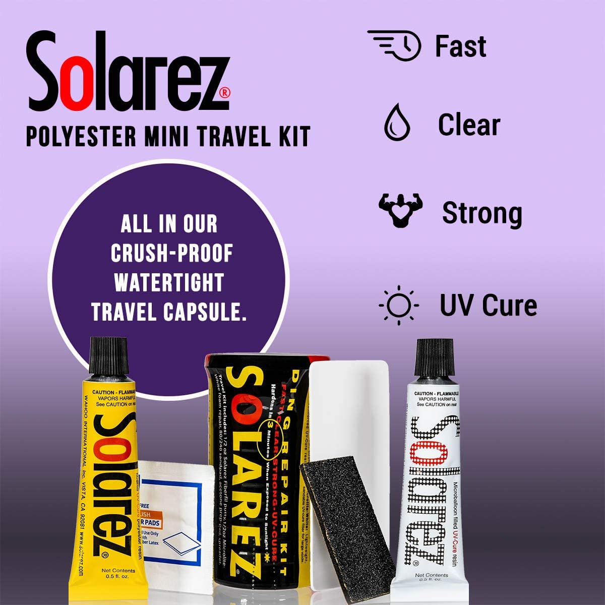 SOLAREZ Artisan Epoxy Resin Kit - Clear, UV-Resistant, 16 oz for Crafts & Repairs