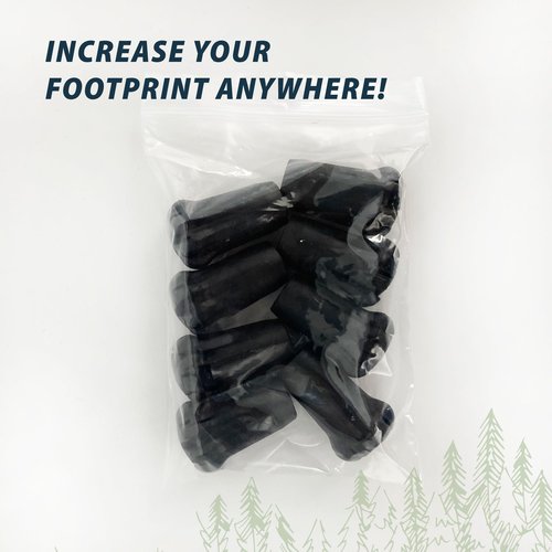 TREKOLOGY Black Trekking Pole Tips Replacement (New 8pc Pack)