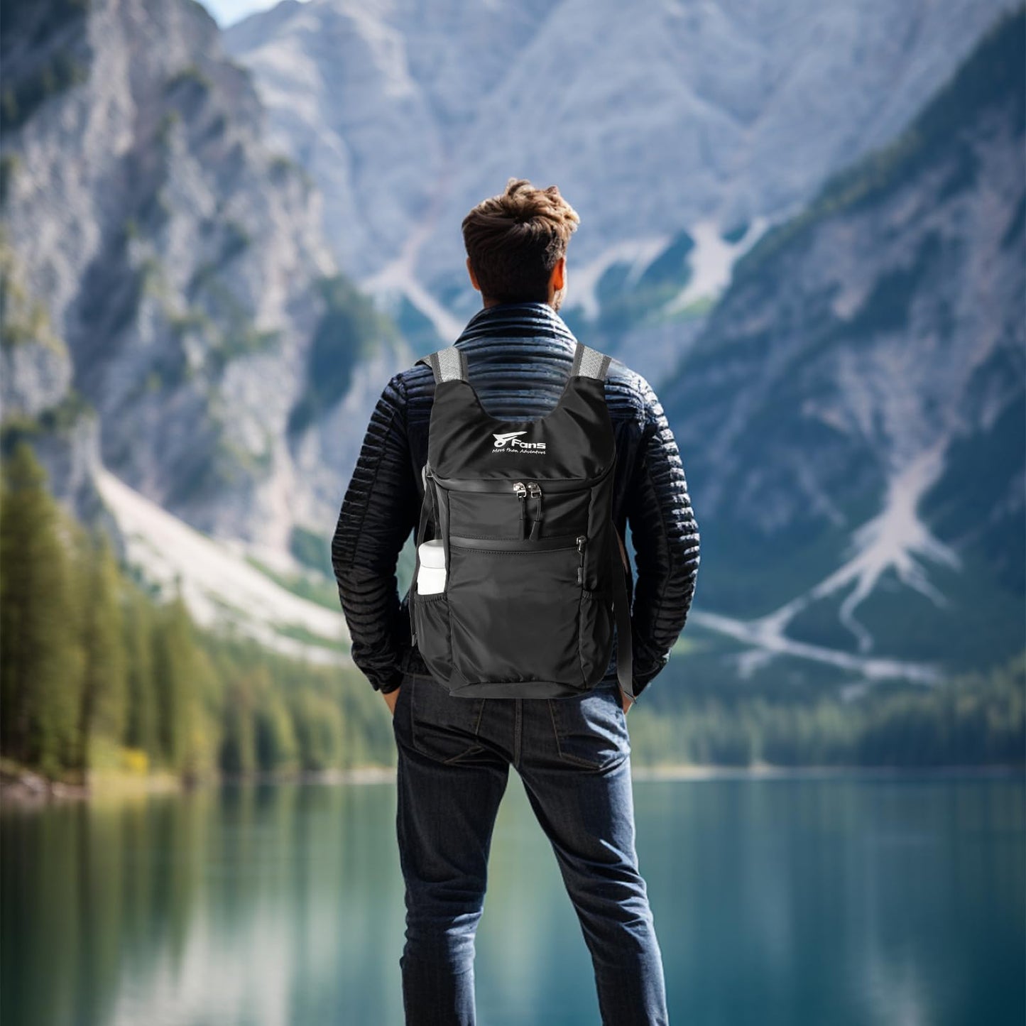 8 Fans 12L/20L Hiking Backpack, Waterproof Packable Travel Daypack-Lightweight Back Pack Outdoor Foldable Rucksack (12L)