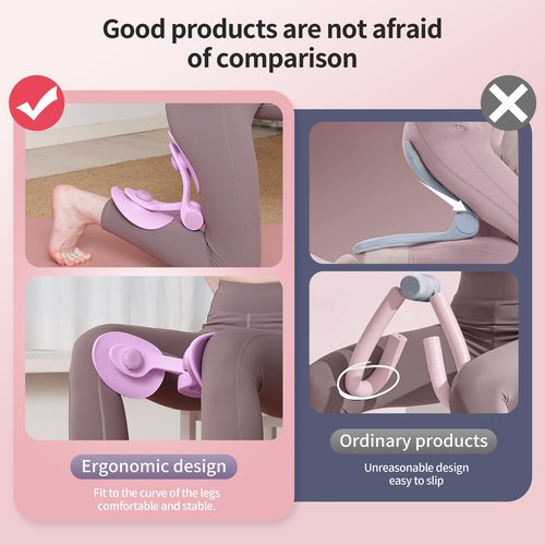 ZONRIBIN Thigh Trainer, Inner Thigh Exerciser, Pelvic Floor Muscle Training, Home Workout Equipment (Purple)