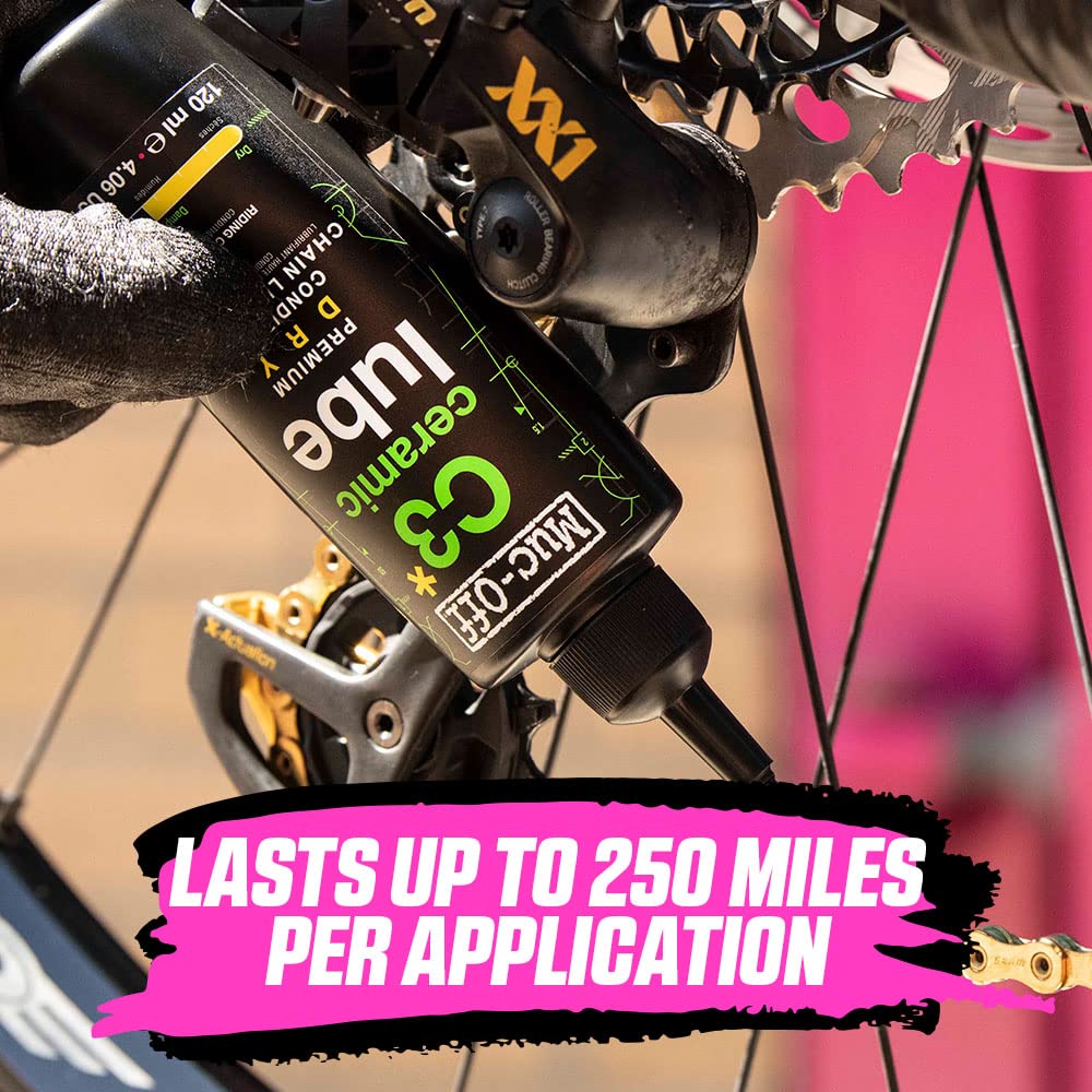 Muc-Off Drivetrain Cleaner and Ceramic Dry Chain Lube Bike Cleaning Kit
