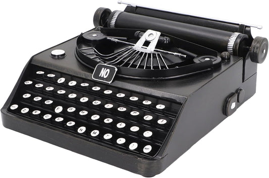 Vintage Typewriter Model, Retro Portable Manual Props Typewriter Model Antique Typewriter Decoration Artistic Design Typewriter Model for Home Office Decoration
