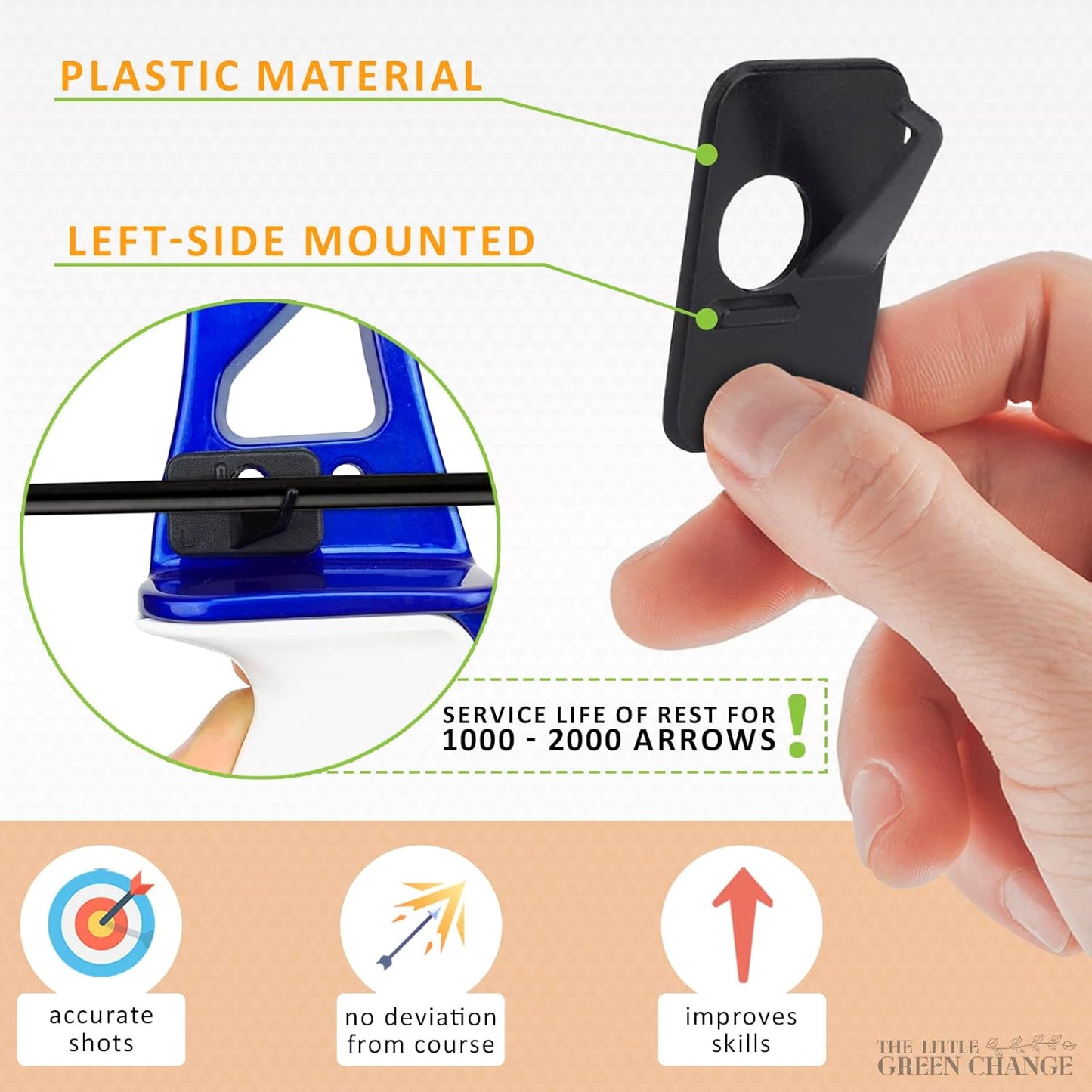 6/3Ct Arrow Rest for Recurve Bow - Right/Left Hand Recurve Arrow Rest Recurve Bow Arrow Rest for Compound Bows Archery Arrow Rest Recurve Archery Accessories - Recurve Bow Rest Recurve Bow Accessories