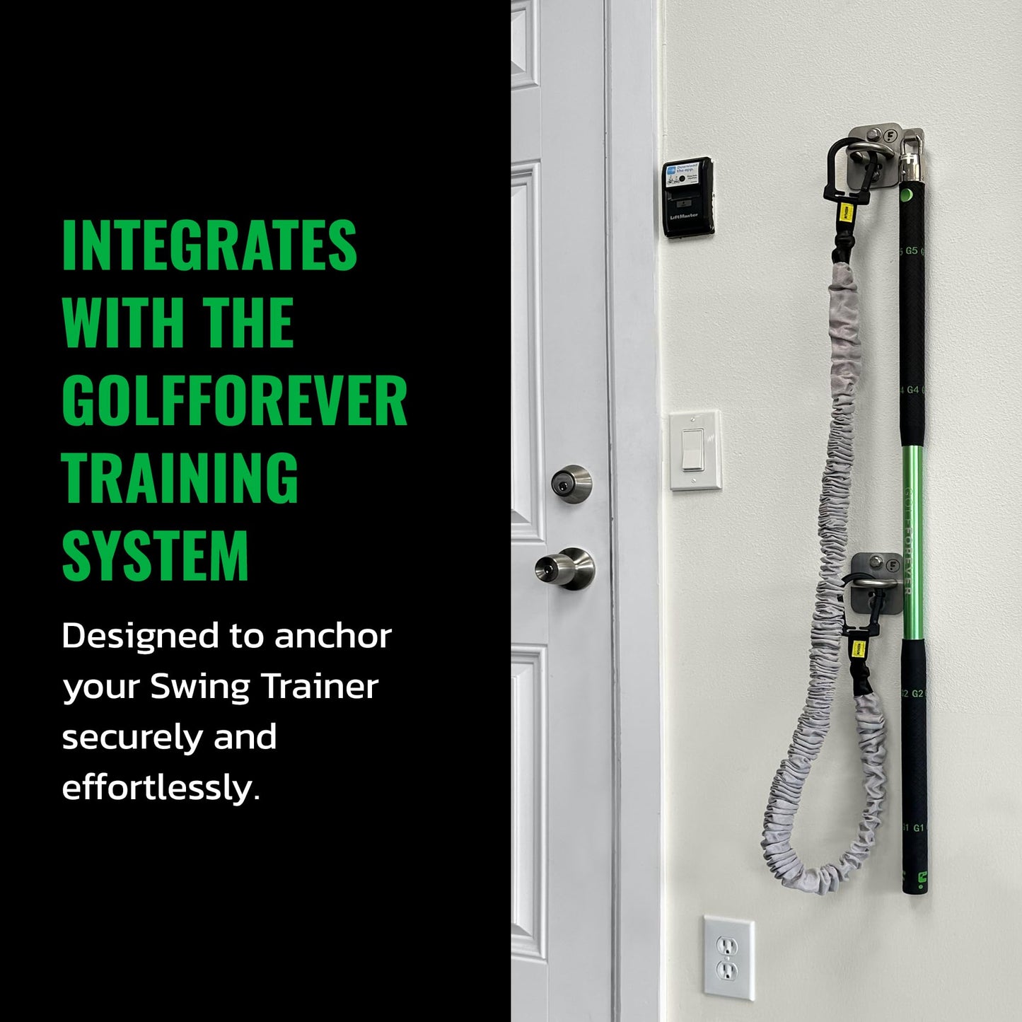 GolfForever Wall Anchor Set Proven by Golfer Scottie Scheffler | Golf Swing Training Wall Anchor Point | Premium Golf Training Workout Exercise Equipment to Expand Movements | 3-Pack | 6 Lag Screws