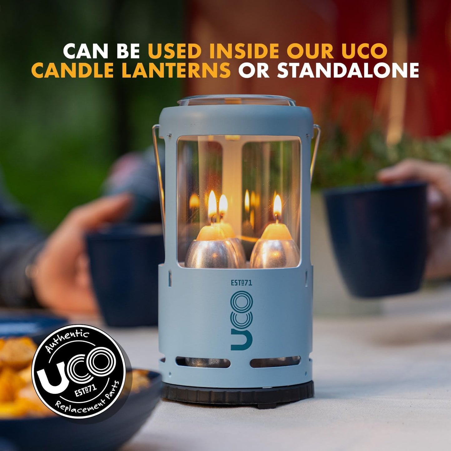UCO 12-Hour Natural Beeswax Long-Burning Candles for UCO Candle Lanterns and Emergency Preparedness, Made in USA