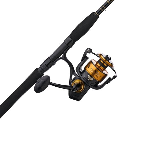 PENN 7' Spinfisher VII Spinning Fishing Rod & 5500 Reel Combo, 12-20lb Line Rating, Medium Heavy Power, IPX5 Sealing, CNC Gear Technology with Brass Main Gear
