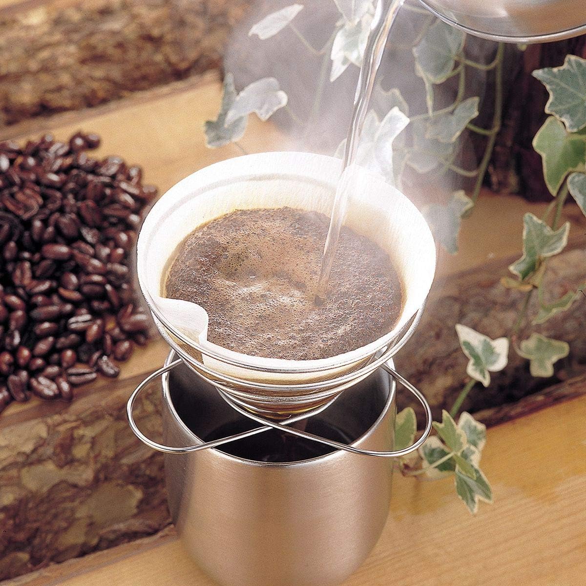 Portable Stainless Steel Pour Over Coffee Maker - SOTO Compact Helix for Travel & Camping