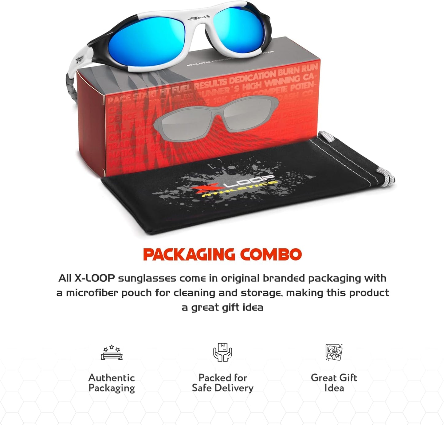 Polarized Youth Sports Sunglasses for Boys & Teens (Ages 8-16) - UV400 Baseball Wraparound