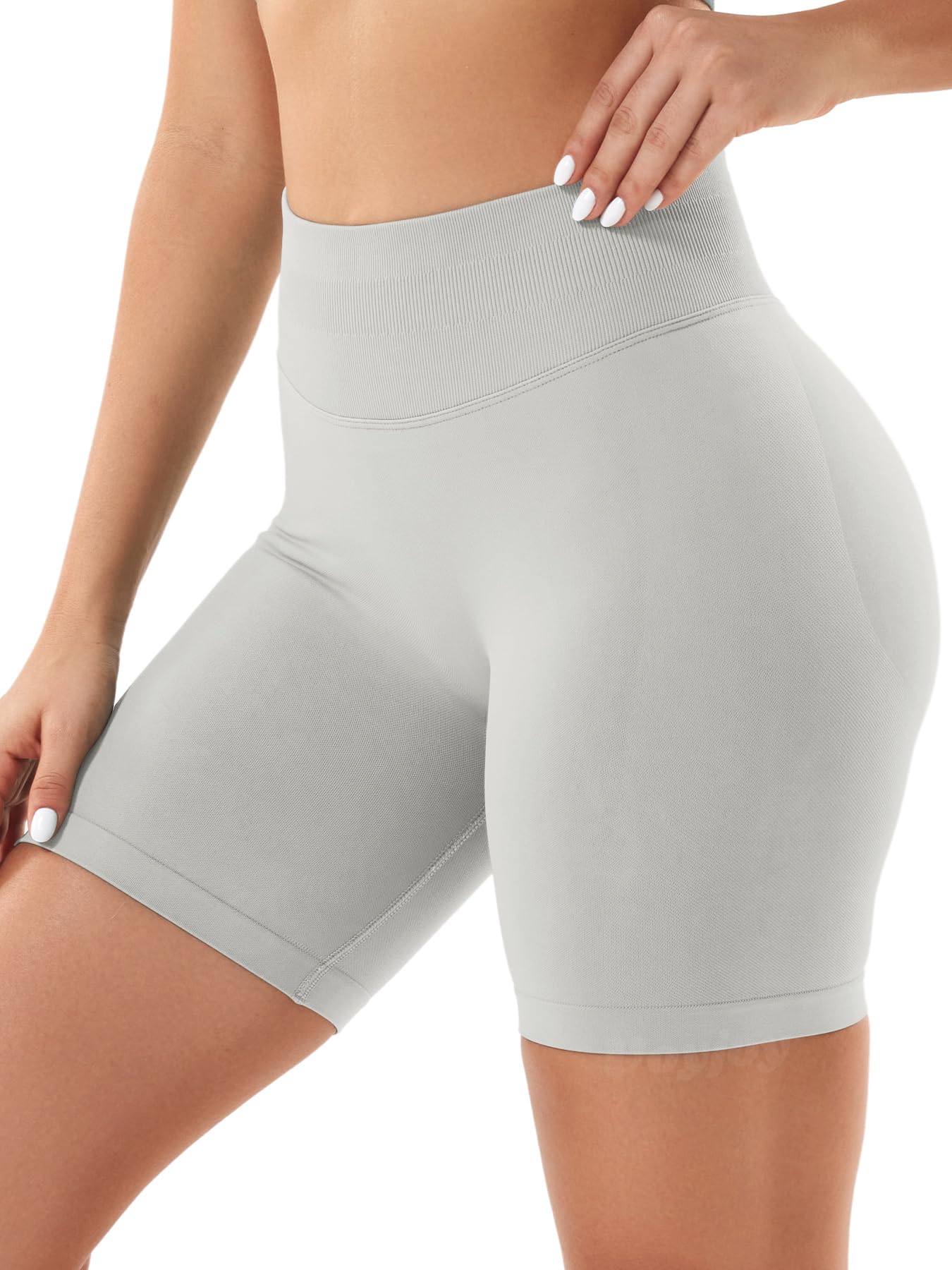 VOYJOY Women Workout Impact Shorts 2.5"/ 3.6"/ 4.5"/ 6" Scrunch Butt Lifting Gym Seamless Booty Biker Shorts