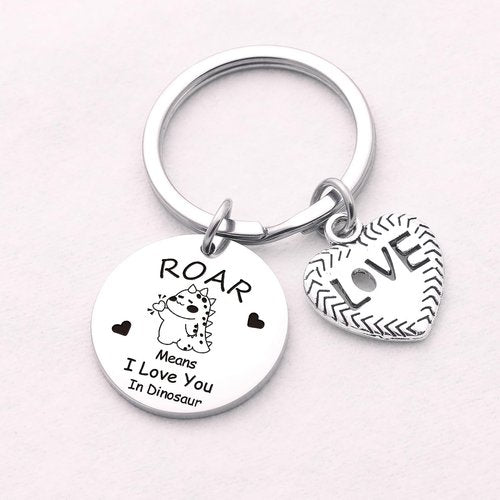 ZQEOU Dinosaur Gifts Dinosaur Stuff Dinosaur Lover Jewelry Dinosaur Charm Gift For Daughter Keychain Dino Keychain Dinosaur Party Favors Keychain Dinosaur Accessories Dinosaur Couple Gift