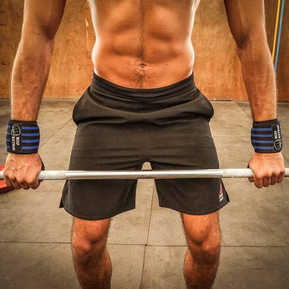 WOD Nation Wrist Wraps for Weightlifting & Strength Training – Professional Gym Straps w/Thumb Loop for Men & Women