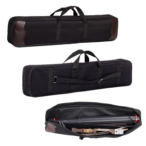 SPG Takedown Recurve Bow Case - Double Layer Recurve Bow Bag to Storage Bow and Arrow, Portable Recurve Case Outdoor Archery Bag Soft for Adult and Youth Takedown Bow (Black-Type A)