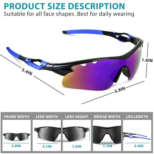 ZOYYE Shooting Glasses with 5 Interchangeable Lenses and Carrying Case Anti Fog Hunting Safety Glasses for Men Women