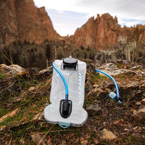 The Trailflow 63 Hydration Bladder. Leakproof, Easy to Clean and Fill Water Reservoir BPA Free, Fits Most Hydration Backpacks. Great for Running Hiking Camping Cycling. (2L)