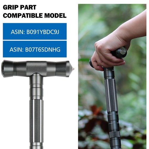 Grip Part for Walking Stick Color Gray(PPWS002 T-Handle)