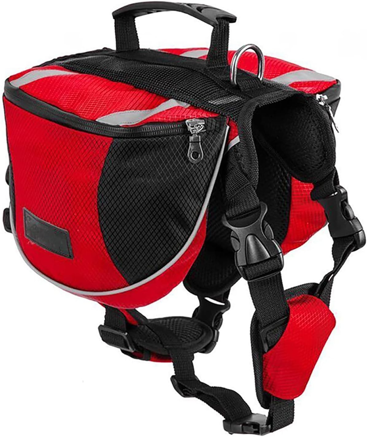 Polyester Dog Saddlebags Pack Hound Travel Camping Hiking Backpack Saddle Bag for Small Medium Large Dogs (Blue,L)