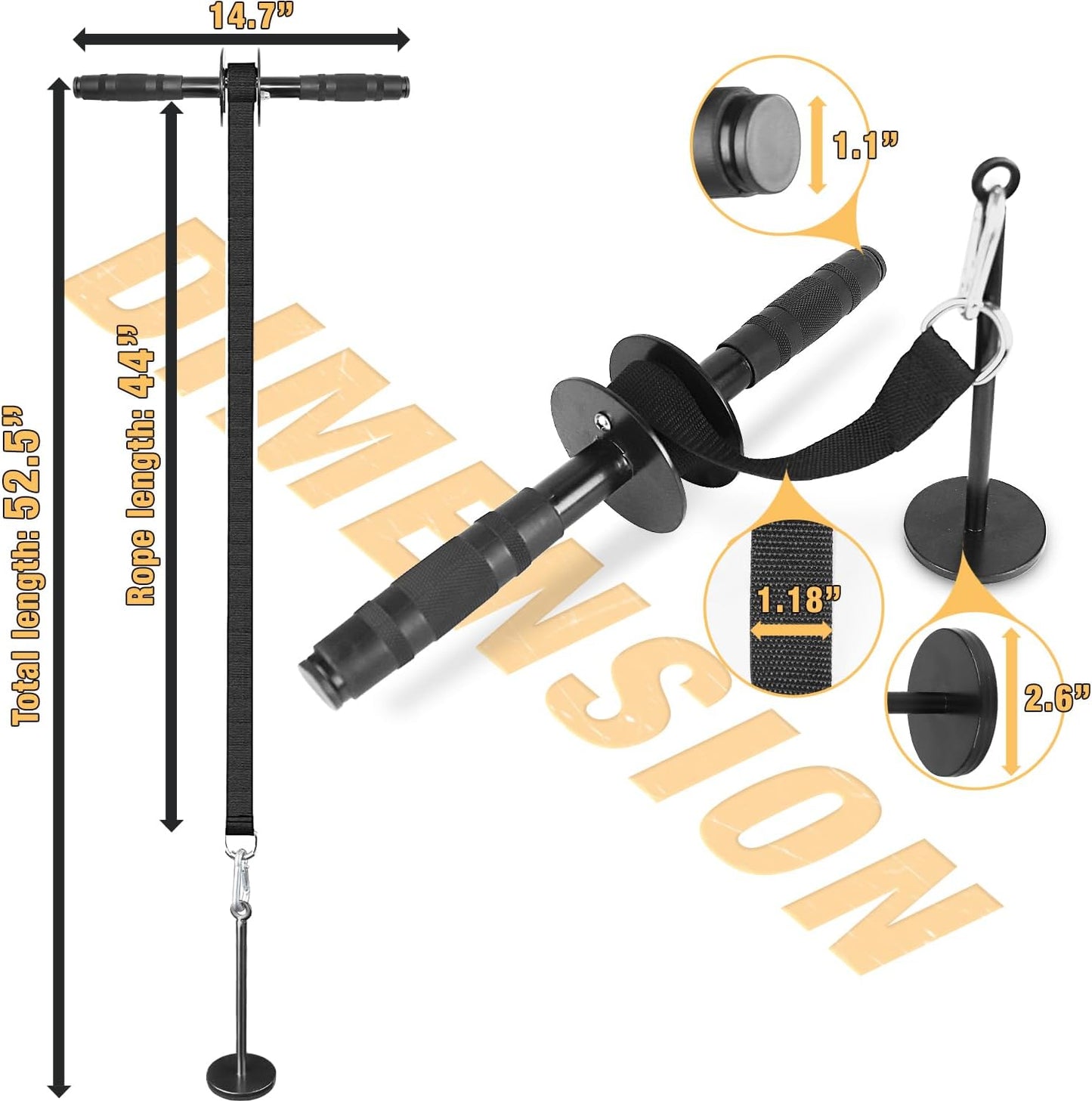 A2ZCARE Wrist and Forearm Blaster – Wrist Roller and Forearm Roller - Perfect for Strength Training and Workout – Fit 1-inch Standard Weight Plates