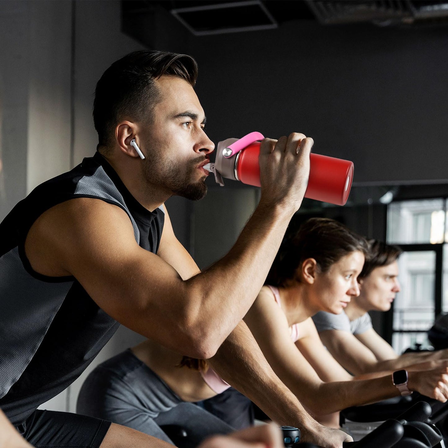 Hydro Flask Wide Mouth Straw Lid Compatible with 20/32/40 oz (Gray)