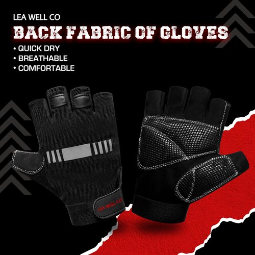 LEA WELL CO Workout Gloves! Premium Grip, Wrist Support, and Comfort. Weight Lifting Gloves for Men and Women for Bodybuilding, Gym Training and Exercise (Black, X-Large)