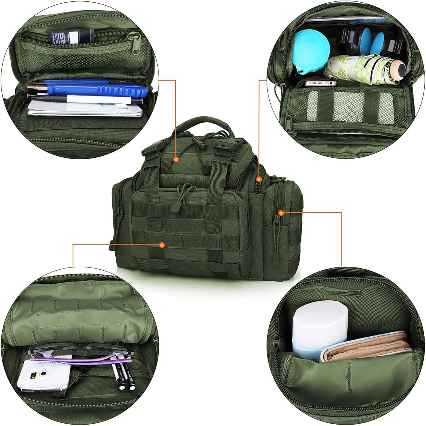 Tactical Sling Bag for Hiking & Fishing | G4Free Outdoor Waist Pack
