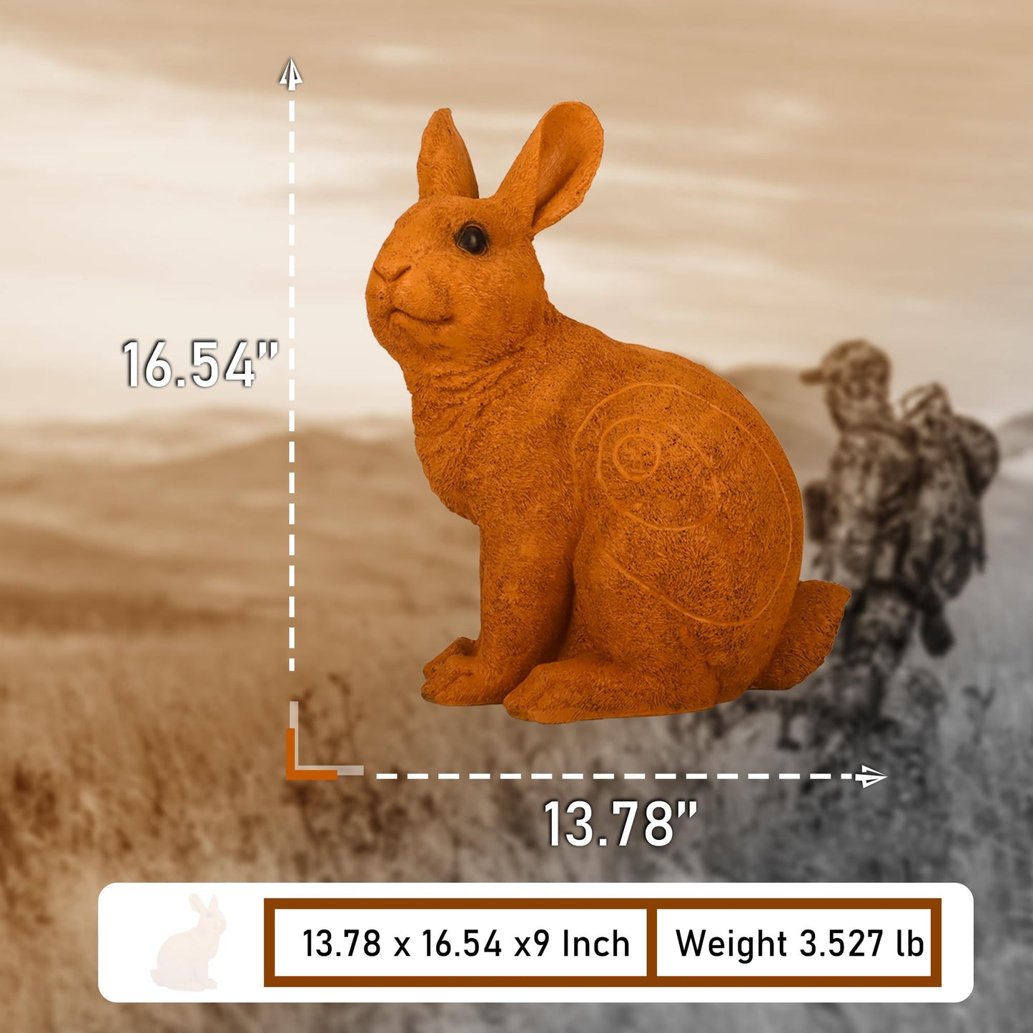 Archery Targets Rabbit 3D Animal Shooter with Group-Stand for Hunting Target Shooting