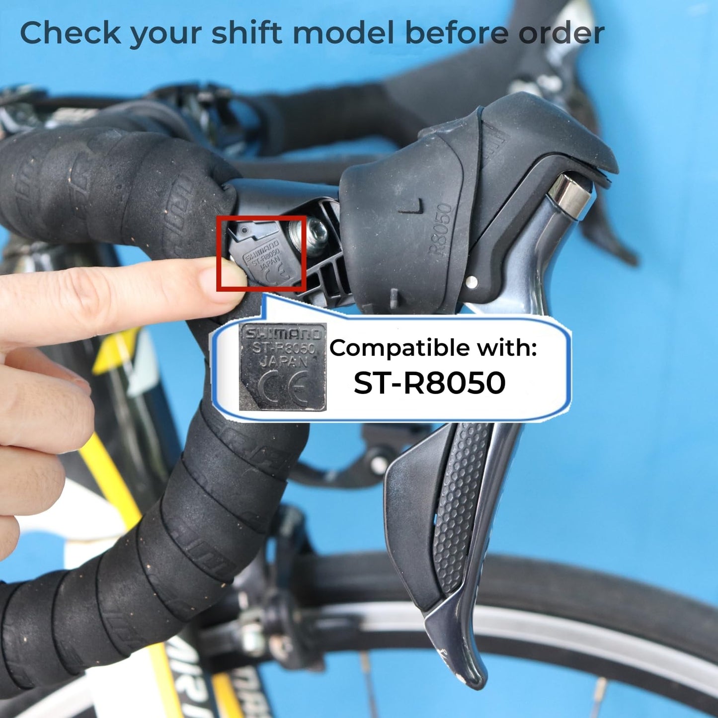 NELboNs STI Lever Hoods Compatible with Ultegra ST-R8050,Silicone Bike Grips Lever Hoods for ST-R8050,Pair of Bicycle Brake Grips Protective Cover,Black