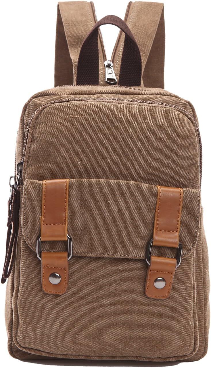 Arbag Small Cute Backpack Vintage Casual Canvas Shoulder Bag Daypack 8528bag,Grey