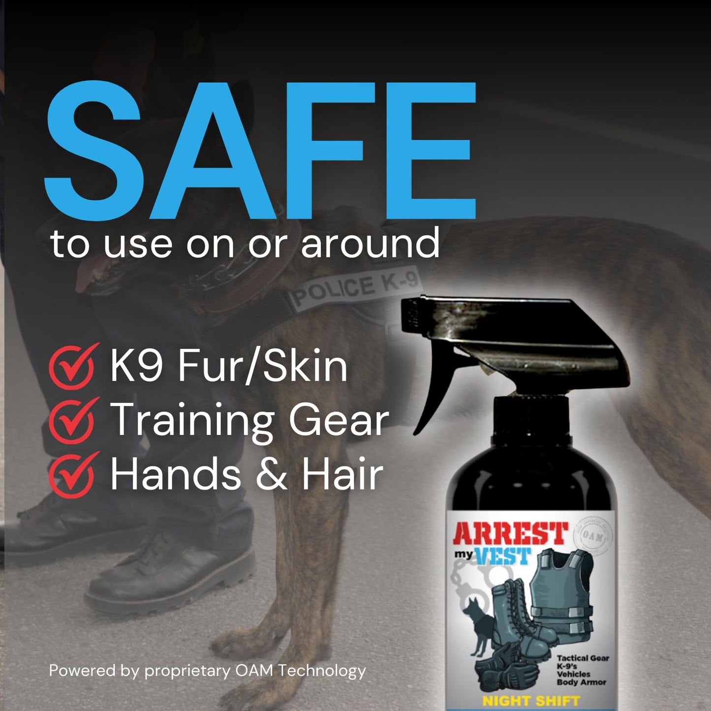 Arrest My Vest Military Grade Odor Eliminating Spray for Body Armor, Tactical Gear, and K9 Equipment. Safe on All Ballistic Vests, Fabrics, & Police Gear - Daybreak Fragrance - 2 16 oz Bottles
