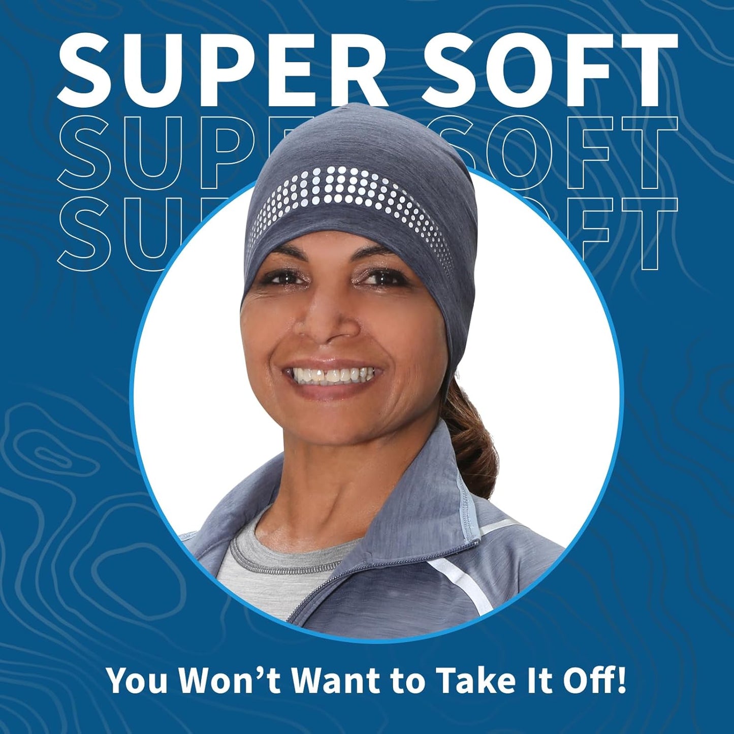 TrailHeads Ponytail Hat - Adrenaline Series | Women’s Running Beanie with Reflective Accents | Black Skull Cap