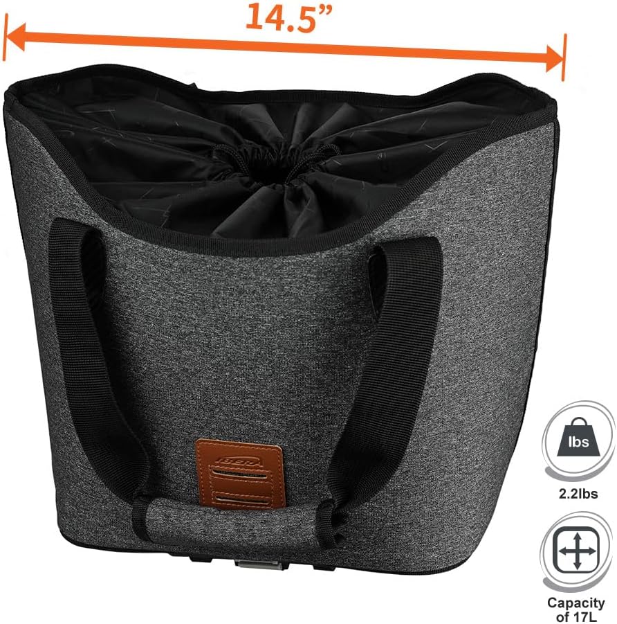 Ibera 2 in 1 PakRak Commuter Bicycle Trunk Bag with Expandable Panniers, Clip On Quick Release Design and Detachable Shoulder Strap