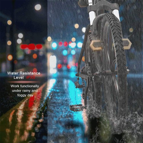 LIANGLIDE Turn Front and Rear Safety Warning Light with Remote Control Tail Light for Outdoor Cycling (As Shown)