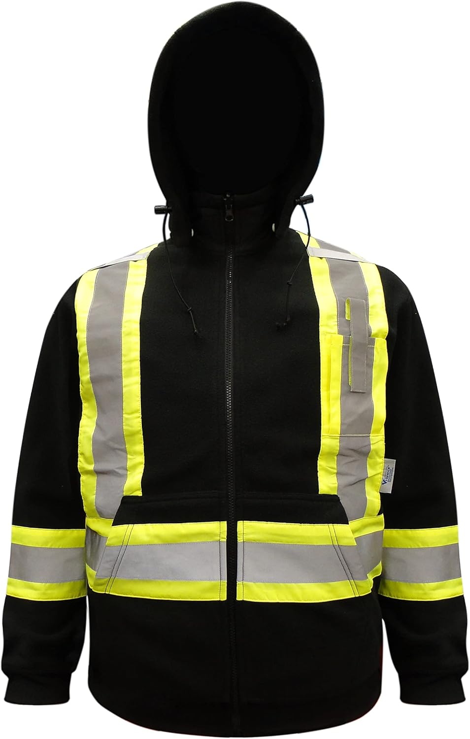 Viking Safety Fleece High Visibility Hoodie for Men - Zip Up Quick Drying Hi Vis Hoodie for Construction and Industrial Jobs