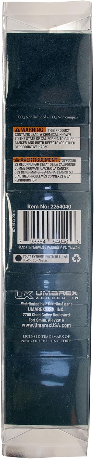 Umarex Colt 6" Python .357 Caliber Steel BB C02 Air Pistol, Powdered Black