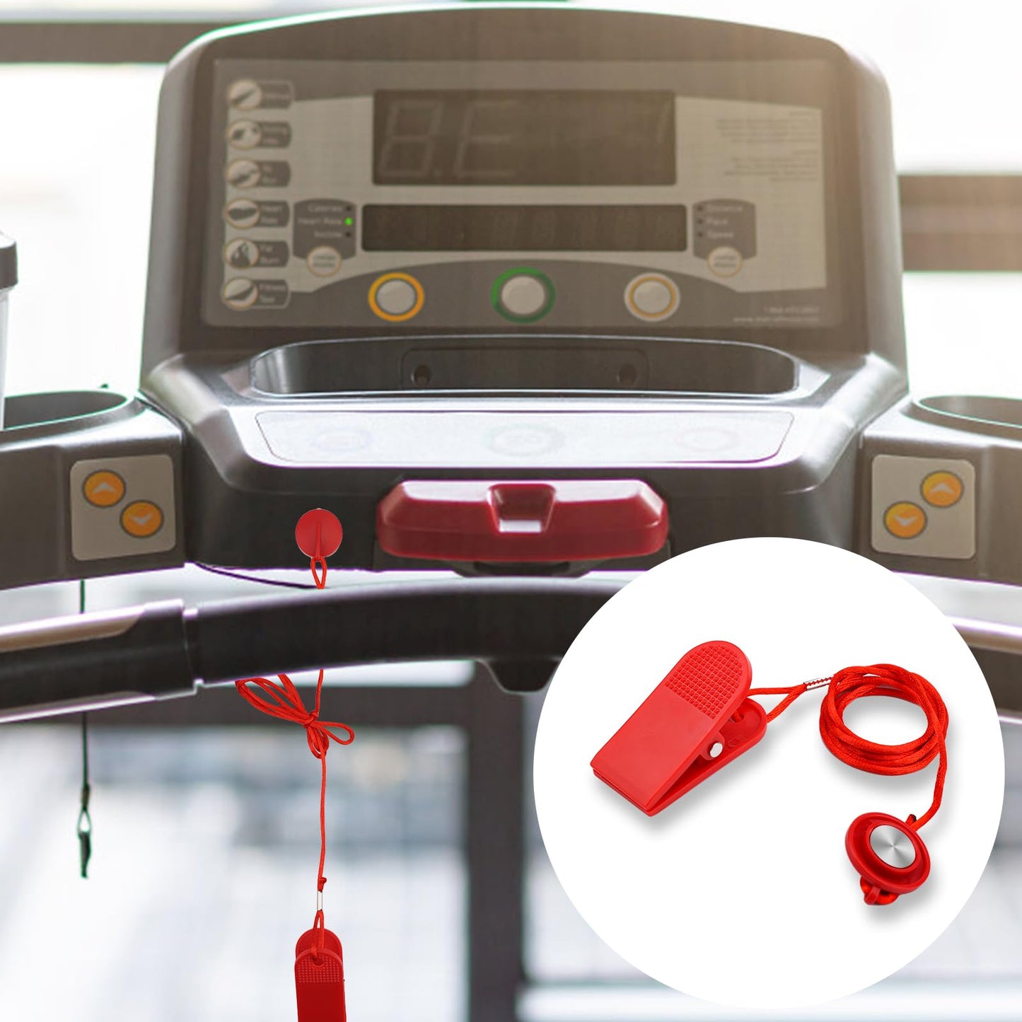 2pcs Universal Treadmill Magnet Safety Key, Magnetic Safety Switch Round Treadmill Safety Key Replacement for Most Treadmills Running Machines