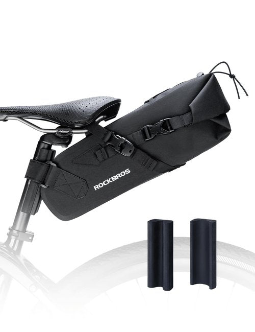ROCKBROS Bikepacking Bag Bike Saddle Bag Large Capacity Bikepacking Seat Bag Waterproof Bike Seat Bag Max 3L