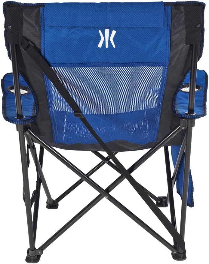 Kijaro Sling Folding Camping Chair - Enjoy The Outdoors in This Outdoor Chair with a Built-in Cup Holders and Side Organizer OR Side Cooler - Includes a Detachable Pillow