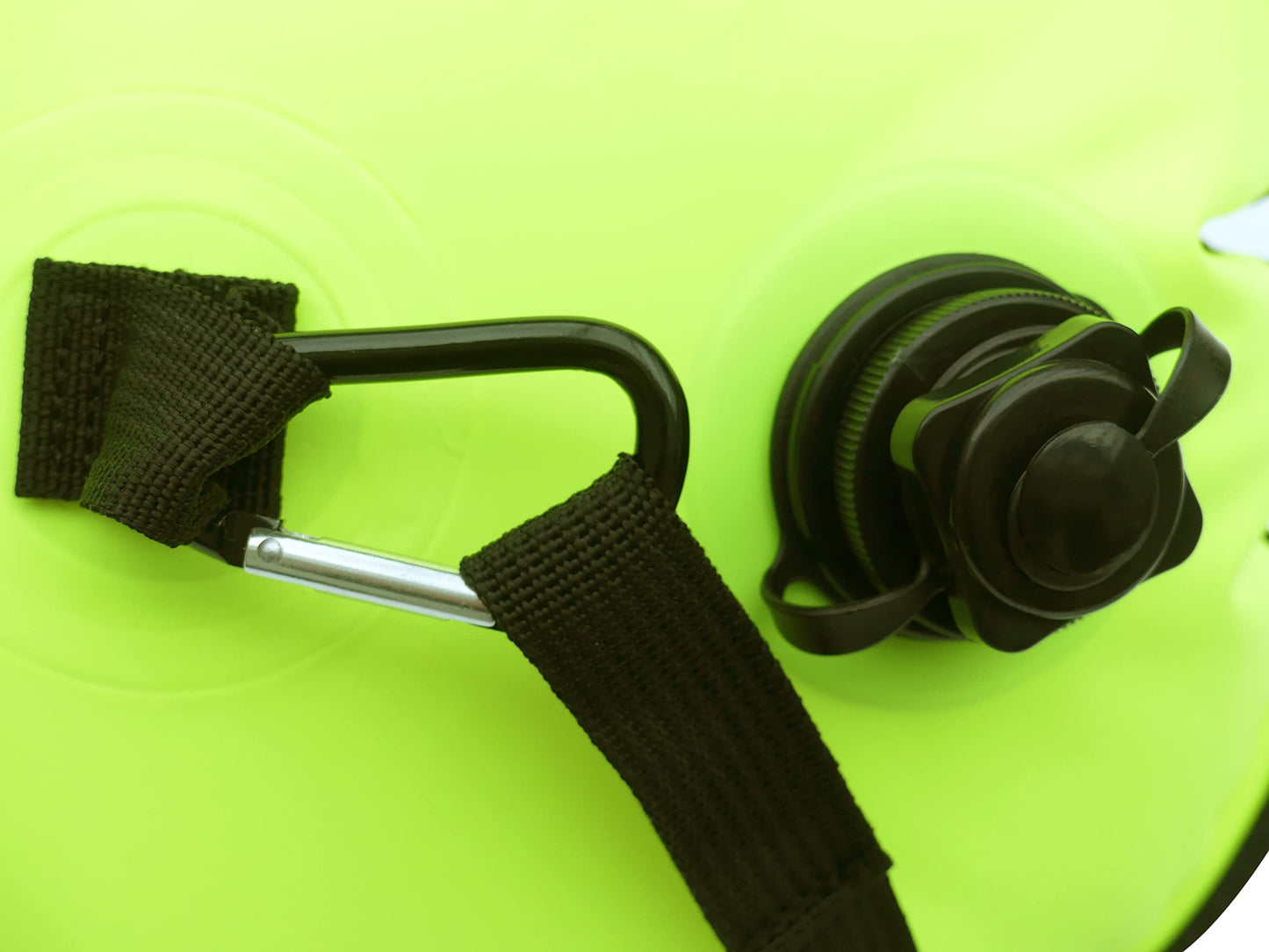 Fetch 50 Swim Buoy Dry Bag | Double Chamber Dry Bag with Handles, Nutrition Pouch and Whistle | Flourcesent Yellow Swimming Tow Float