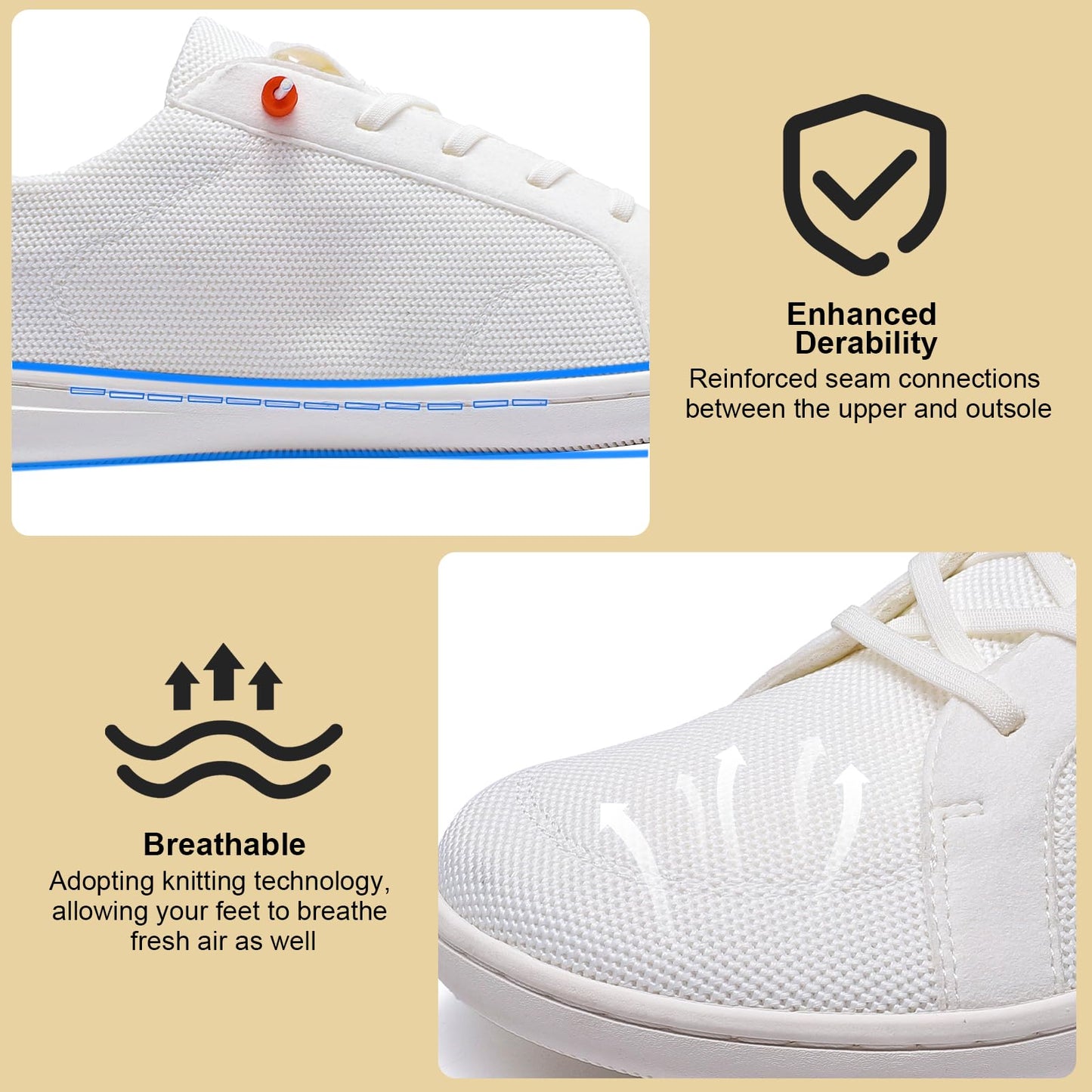 Barefoot Wide Toe Box Shoes for Women - Minimalist Barefoot Shoes with | Zero Drop Sole | Extra Wide Slip on Walking Shoes for Women White Size 8 Wide