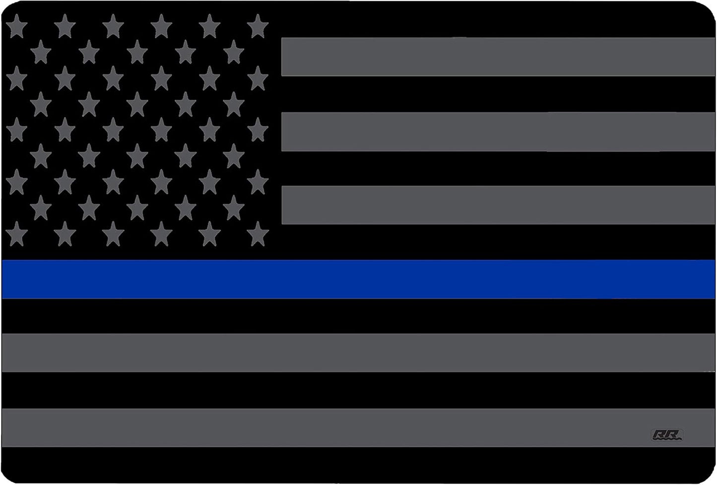Rogue River Tactical Subdued Thin Blue Line Flag Gun Cleaning Mat Bench Pad Gift for Police Officer Law Enforcement