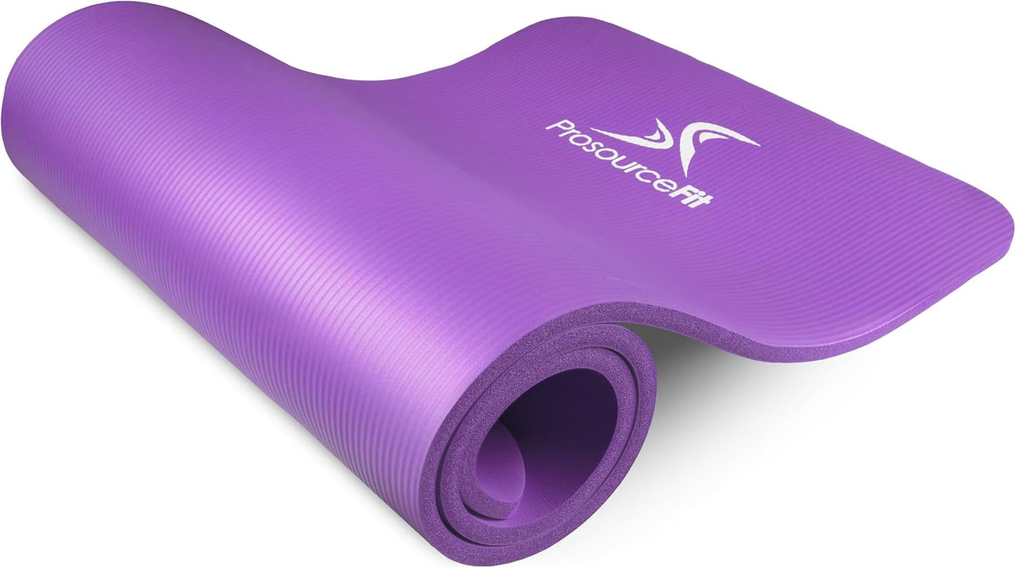 Extra Thick ½” Yoga & Pilates Mat - 71” High Density Foam with Carry Strap