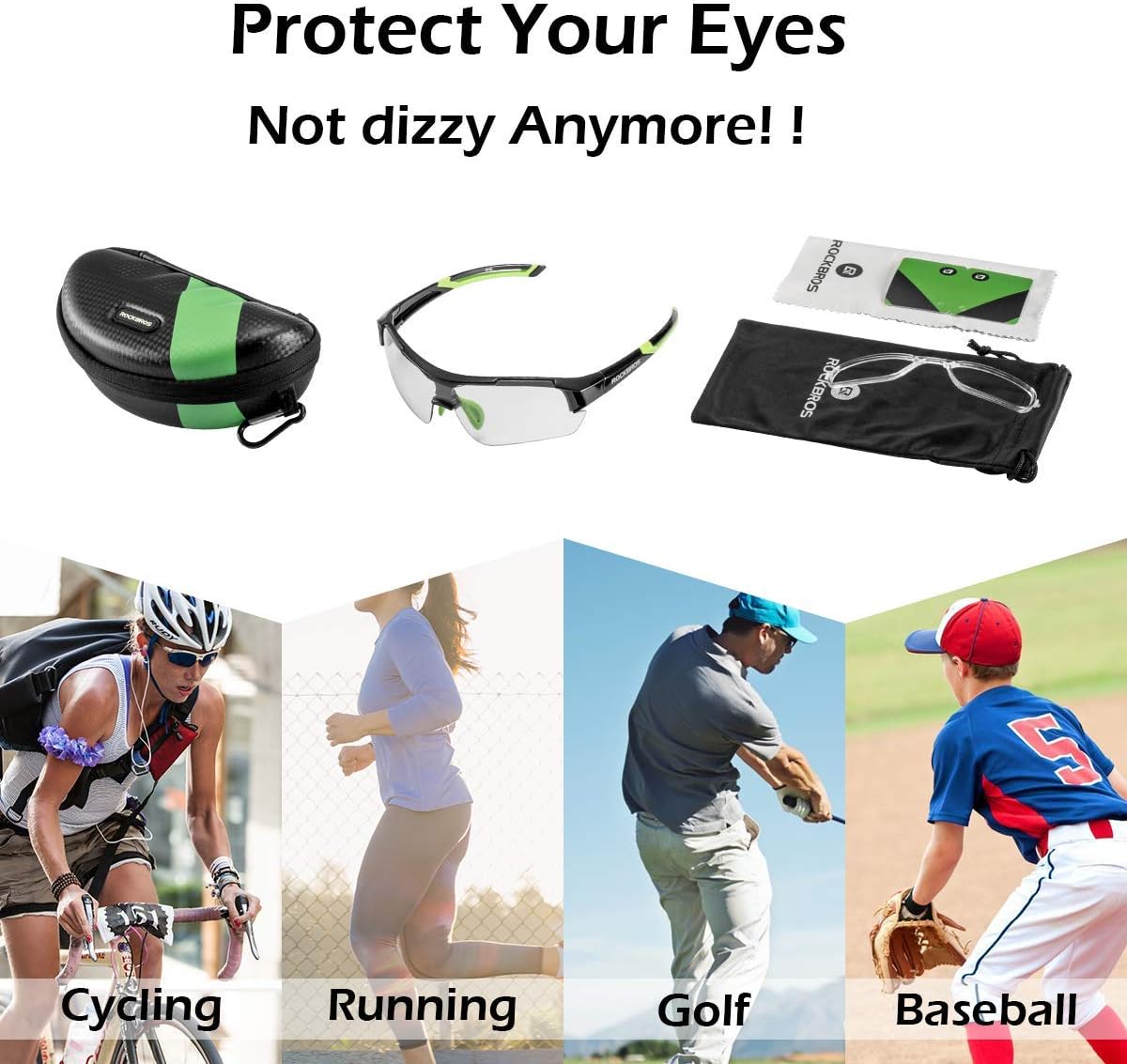 ROCKBROS Photochromic Sunglasses for Men Women Safety Cycling Glasses UV Protection Outdoor Sport Sunglasses