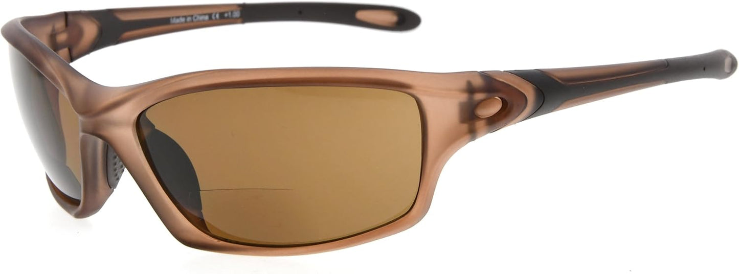 Eyekepper TR90 Frame Bifocal Sports Sunglasses Baseball Running Fishing Driving Golf Softball Hiking Sunshine Readers
