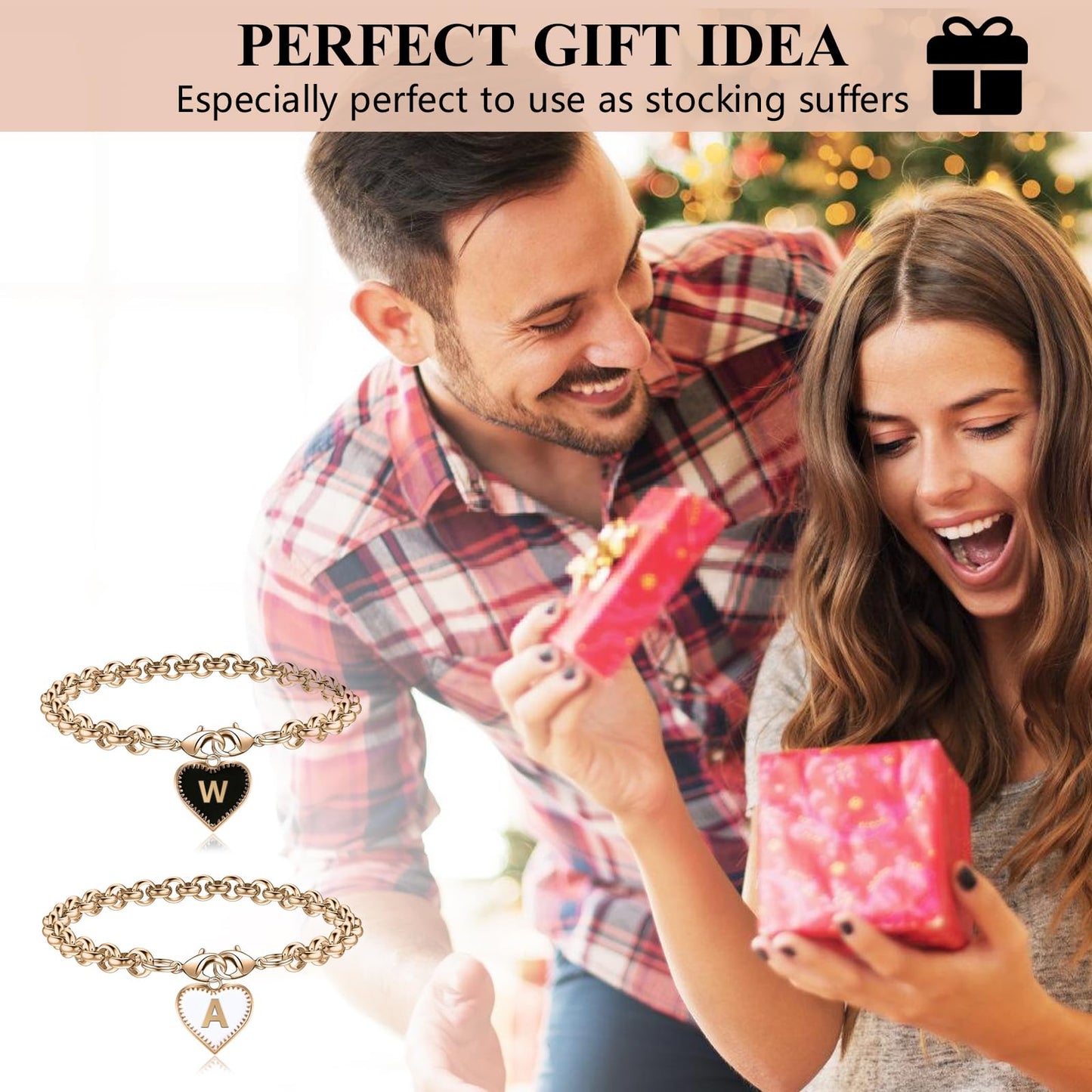 ibeacos Personalized Gifts for Women 2PCS Initial Letter Charm for Stanley Cup Accessories,Stainless Steel Name Letter Charm for Stanley/Simple Modern Tumbler 40 oz,Great gifts for Mother's Day