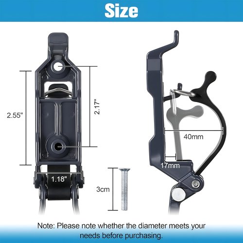 Gulfmew 4 Pcs Shovel Mount for Roof Rack, Metal Rubber Clamp Wall Mounting Kit, Shovel Holder Clamp Wall Mount Kit Car Accessories for Roof Rack, Boats, Military Equipment, Axe, Patent Protection