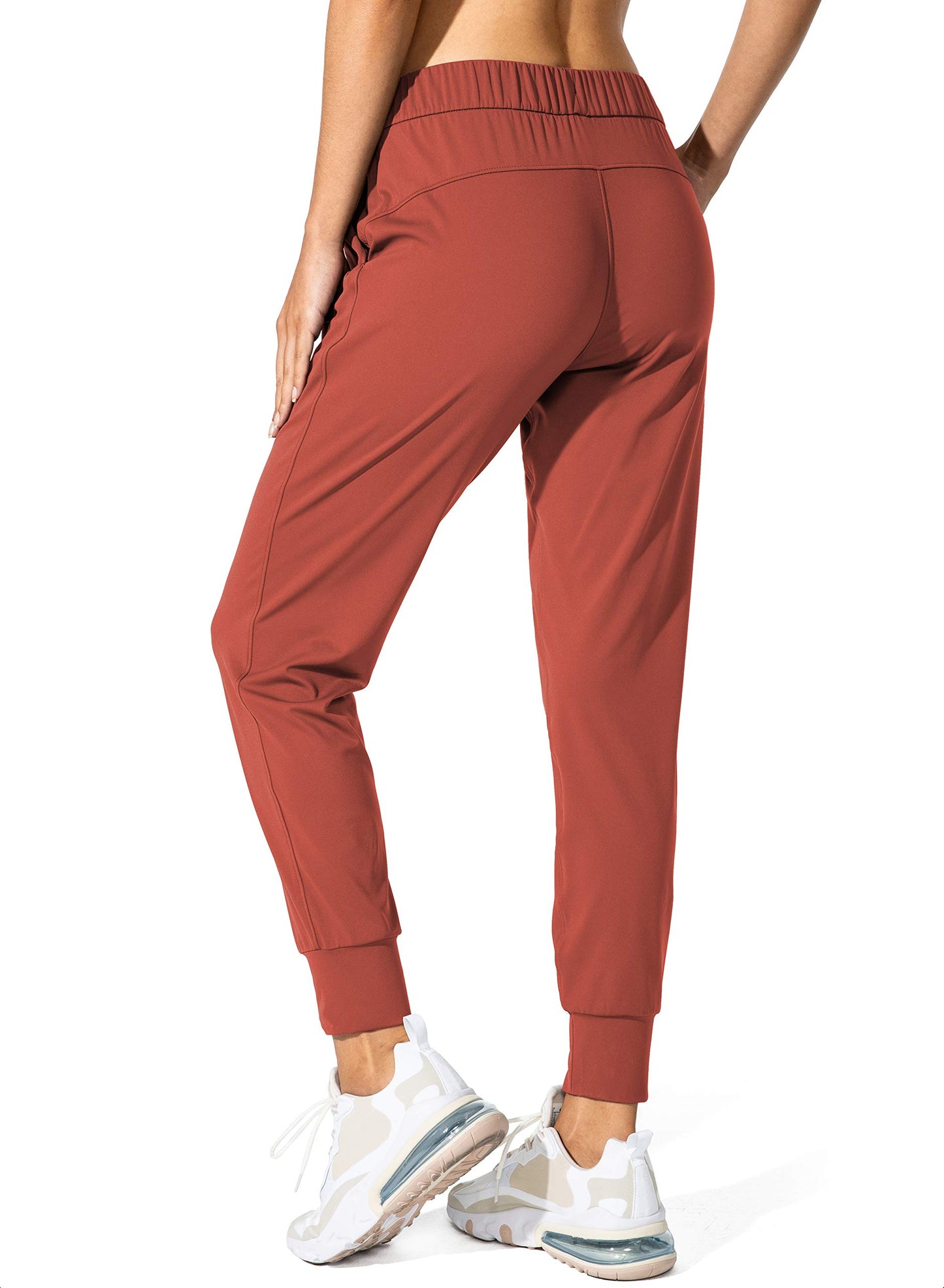 SANTINY Women's Joggers Pants Pockets Drawstring Running Sweatpants for Women Lounge Workout Jogging(Savannah Red_XS)
