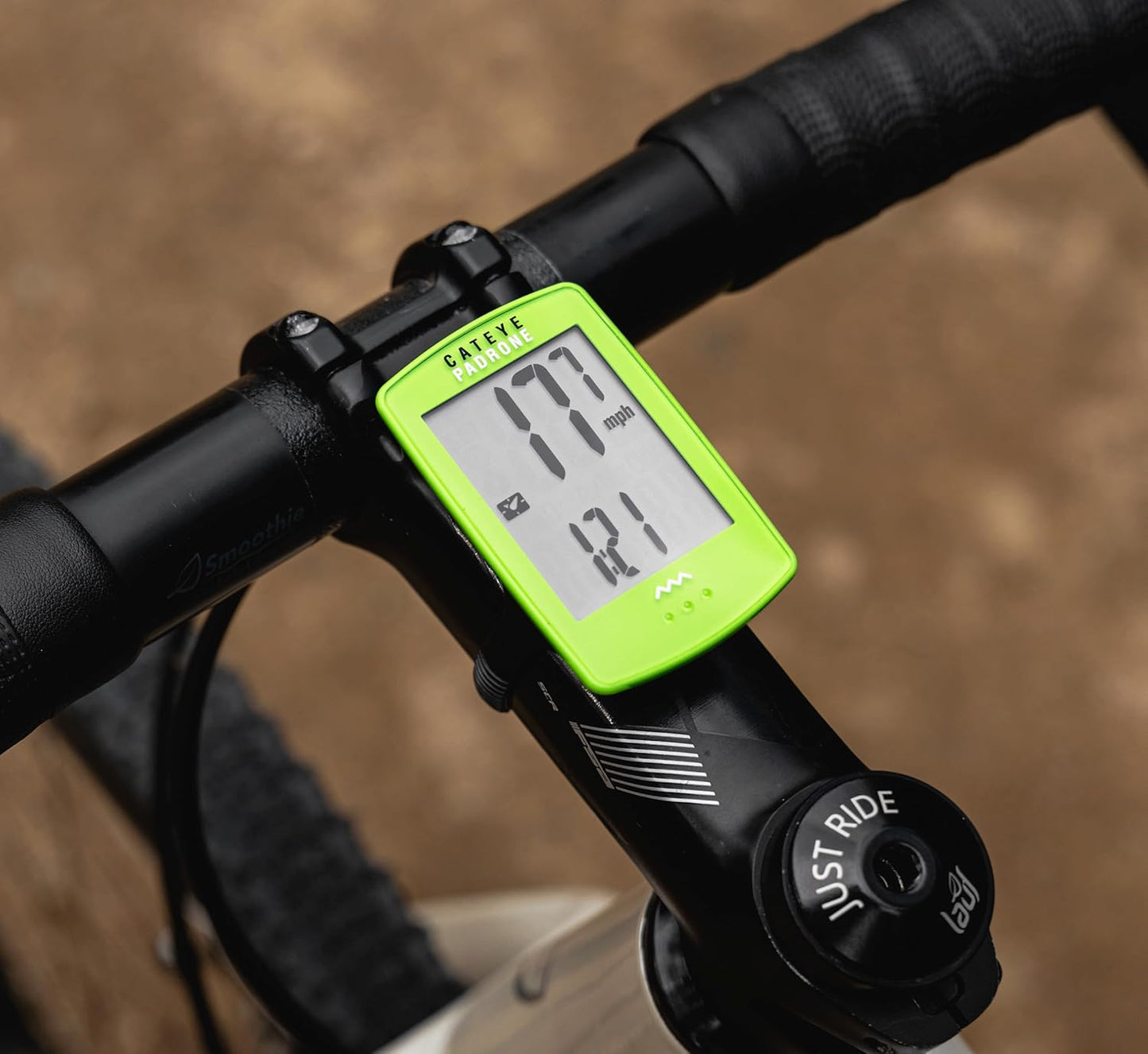 CATEYE Padrone Wireless Bike Computer – Oversized Display Cyclocomputer, Wireless Speedometer & Odometer, FlexTight™ Mount, Auto Start/Stop, Programmable Odometer