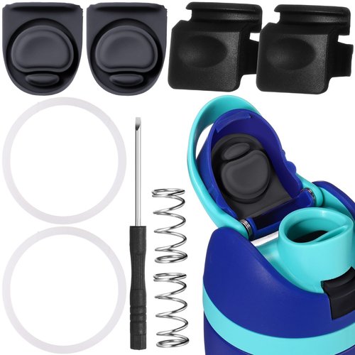 Leitee Replacement Stopper Button and Gasket Compatible with Owala FreeSip 19/24/32/40oz Water Bottle Top Lid Sealing Replacement Parts Silicone Cap for Bottle Accessories(2 Set)